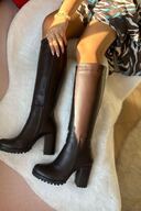 چکمه های روزمره زنانه قهوه ای روزانه Un001-0118-thumb