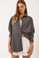 زن کم شانه O Orsaیز Basic Bürümcük پیراهن 60392 60271069-thumb