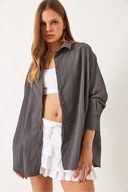 زن کم شانه O Orsaیز Basic Bürümcük پیراهن 60392 60271069-thumb