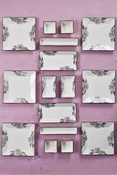 ست صبحانه 16 تکه اسطوخودوس برای 6 نفر ست ارائه صبحانه دست ساز بشقاب پذیرایی-thumb