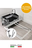 تخت بازی تخت پارک مادر مادر 70x110 سانتی متر مشکی - هدیه تخت خواب خاکستری-thumb