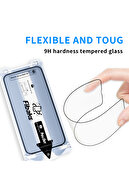 Apple iPhone 12 - 12 برنامه سازگار با دستگاه با قاب مشکی دستگاه محافظ صفحه نمایش شیشه ای کامل-thumb