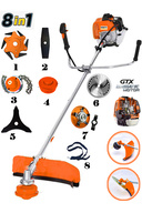 آلمانی Jet-F30 Side Scythe 8 in 1 مجموعه کامل هدیه بنزین گیاهی گیاهی گیاه چمن چمن زنی-thumb