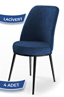 Chair Navy Blue Legs Black