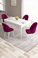 Table White Chair Damson