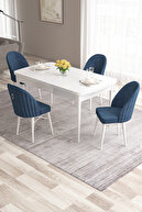 Table White Chair Navy Blue