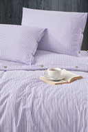 دکمه اندازه گردان پنبه Ranforce مجموعه کتانی راه راه-thumb