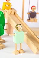 مجموعه پارک اسباب بازی چوبی - اسباب بازی چوبی طبیعی آموزشی سازگار با مونتسوری-thumb