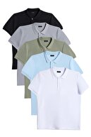 Black-Gray-Khaki-Blue-White