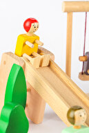 مجموعه پارک اسباب بازی چوبی - اسباب بازی چوبی طبیعی آموزشی سازگار با مونتسوری-thumb