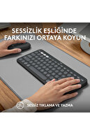 مجموعه کیبورد و ماوس ترکی بی‌سیم بی‌صدا چند دستگاهی Pebble Combo، مشکی 920-012245-thumb