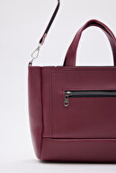 Bordeaux C14 جزئیات جیب جلوی تنظیم قابل تنظیم روزانه زنان کیف دستی و شانه-thumb