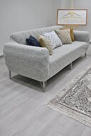 روکش مبل 3 نفره ژاکارد، روکش مبل مبل تختخوابشو (محتوای محصول 1 قطعه) خاکستری سنگی-thumb