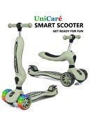 اسکوتر کودک نشسته هوشمند 3 چرخ LED LED SCOOTER تنظیم ارتفاع اسکوتر 1-5 سن نظامی سبز-thumb