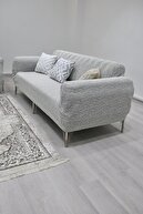 روکش مبل 3 نفره ژاکارد، روکش مبل مبل تختخوابشو (محتوای محصول 1 قطعه) خاکستری سنگی-thumb