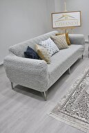 روکش مبل 3 نفره ژاکارد، روکش مبل مبل تختخوابشو (محتوای محصول 1 قطعه) خاکستری سنگی-thumb