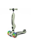 اسکوتر کودک نشسته هوشمند 3 چرخ LED LED SCOOTER تنظیم ارتفاع اسکوتر 1-5 سن نظامی سبز-thumb