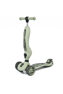 اسکوتر کودک نشسته هوشمند 3 چرخ LED LED SCOOTER تنظیم ارتفاع اسکوتر 1-5 سن نظامی سبز-thumb