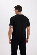 Slim Fit Fit Curlled Polo yaka بازوی Taped T -Shirt D0033AXNS