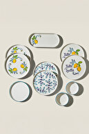 سرویس صبحانه سرامیکی 15 تکه لیمو ترش 6 نفره-thumb