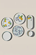 سرویس صبحانه سرامیکی 15 تکه لیمو ترش 6 نفره-thumb