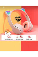 هدست بازی کودک RGB رنگارنگ گوش گربه بی سیم بی سیم-thumb