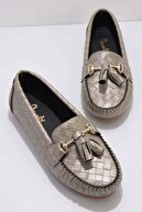 Bambi Altın Kadın Loafer Ayakkabı K01542030810