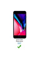 POWELL Iphone 7 Plus 8 Plus Mat Hayalet Gizli Tam Kaplayan Kırılmaz Seramik Görünmez Ekran Koruyucu Siyah
