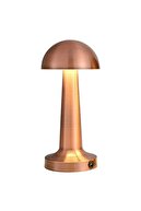 چراغ رومیزی ال ای دی لیسبون شارژی 3 رنگ آباژور روشن مسی-thumb