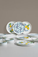 سرویس صبحانه سرامیکی 15 تکه لیمو ترش 6 نفره-thumb