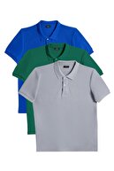 Saxe Blue-Emerald Green-Gray