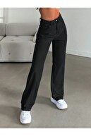 شلوار جین پاهای گسترده سیاه-thumb