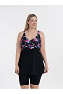 black pink flower pattern