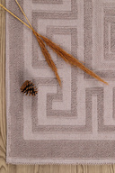 فرش و قالیچه مدرن بافته شده قابل شستشو با پایه بدون لغزش سری بوکل پنبه ای-thumb