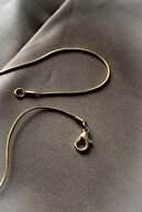 ست دستبند مار گردنبند استیل ایتالیایی تضمینی یونیسکس طلای تیره دار-thumb