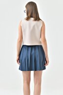 جلیقه 3 دکمه ای بسته دارت با جزئیات جیب سنگی-thumb