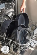 ست قابلمه و تابه 7 تکه چدنی بر پایه Biodiamond Riga القایی با دسته سیلیکونی به عنوان هدیه-thumb