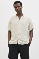 JACK & JONES Jjejeff Solid Resort Maglietta S/S SN Camicia a Maniche Corte, Coriandolo, XS Uomo