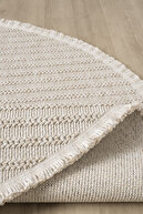 فرش بژ قهوه ای گرد بافته شده اتاق نشیمن آشپزخانه راهرو کف فرش ماشینی فرش 0019 FLAT-thumb