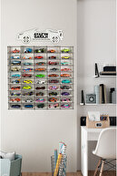 قفسه چوبی خودرو برای 50 وسیله نقلیه سفید با تصویر ماشین-thumb