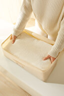 ضایعات پتوی پیکه 5 تکه از پایه شاه ماهی بژ سایز متوسط ​​52x28x21-thumb