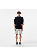 پیراهن مشکی یقه دکمه دار معمولی مردانه-thumb