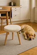 صندلی مبل نیمکتی نیمکتی مدفوعی پوف ممرز چوبی رترو پا تزئینی-thumb