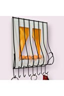White Frame Orange Curtain