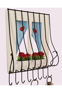 White Frame Red Flower