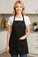 پارچه ضخیم و آشپزخانه جیب ضد آب سیاه ، پیش بند را بپزید-thumb