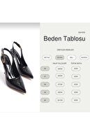 کفش پاشنه دار زنانه Ovis نوک تیز چرم مشکی 41 42 موجود-thumb