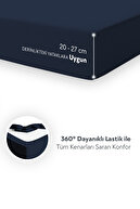 ملحفه 100% پنبه شانه دار - تک | دوبل | کینگ سایز بزرگ - آبی دریایی-thumb