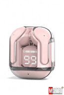 هدست بلوتوث زنانه مردانه iOS سازگار با آندروید لمسی استریو شفاف صفحه نمایش LED باس فوق العاده TWS-thumb