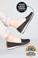 کفش زنانه بالرین ارتوپدی تنفسی مشکی کفش زنانه 512-thumb